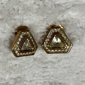 Elegant Gold and Silver Geometric Earrings